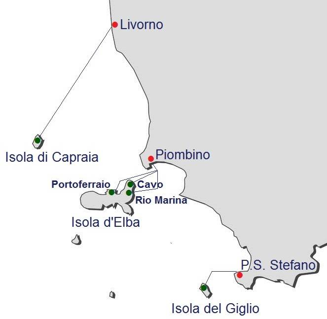 Traghetti Elba, Giglio e Capraia